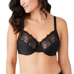 Wacoal Underwire Size 40G Black 857361 Slim Silhouette Underwired Minimizer Bra
